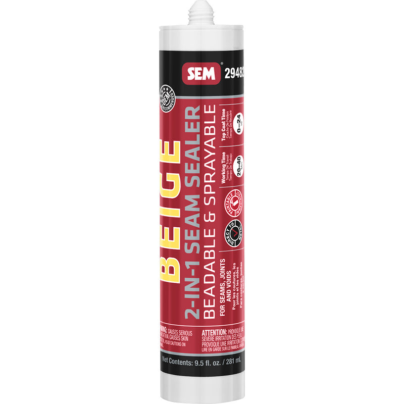SEM 2-IN-1 Seam Sealer - 9.5oz Tube - Beige [29482]