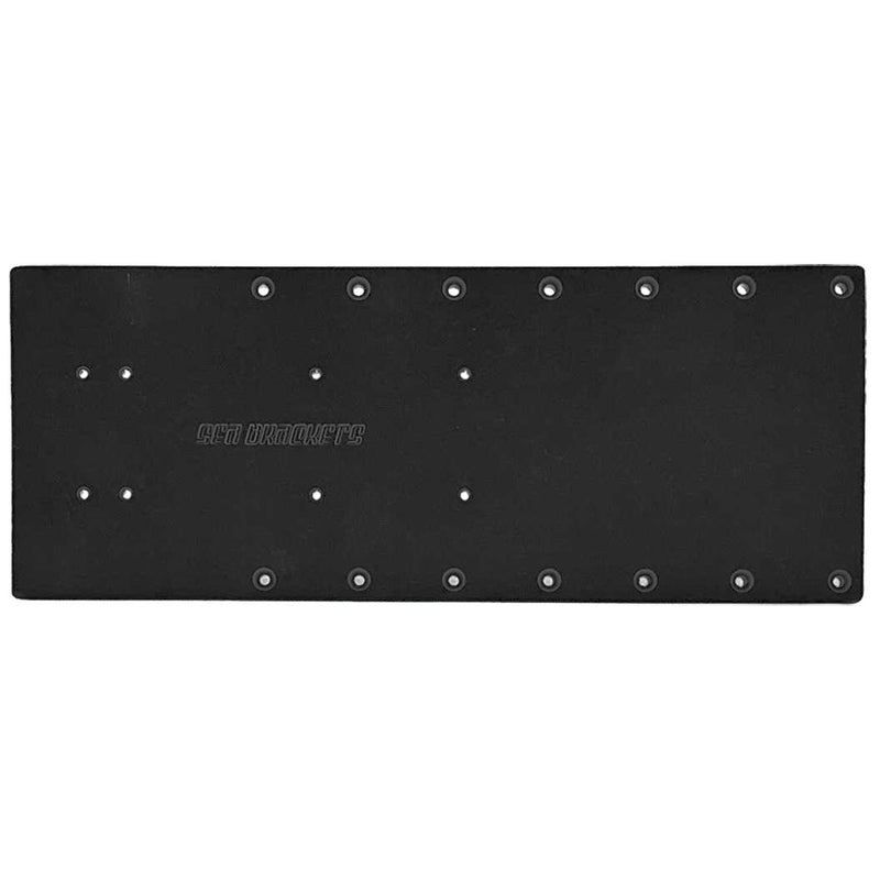 Sea Brackets 20" Straight Trolling Motor Plate - Black [SEA2325-BLK]
