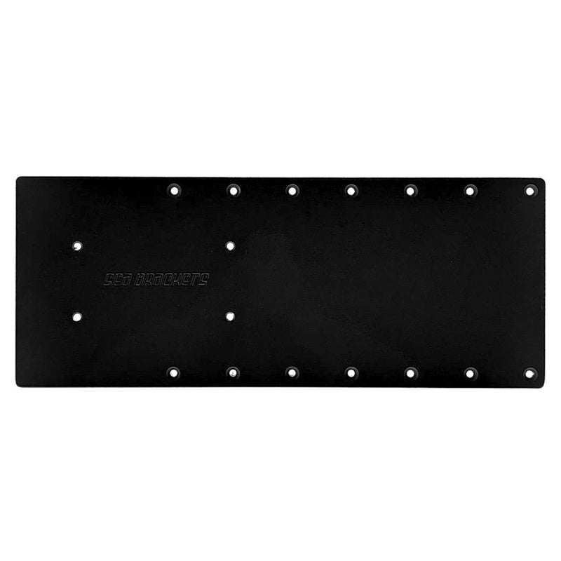 Sea Brackets 20" Straight Trolling Motor Plate f/Garmin Kraken - Black [SEA2303-BLK]