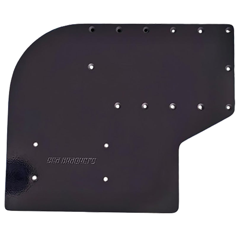 Sea Brackets Large Offset Trolling Motor Plate f/Garmin Kraken - Black [SEA2308-BLK]