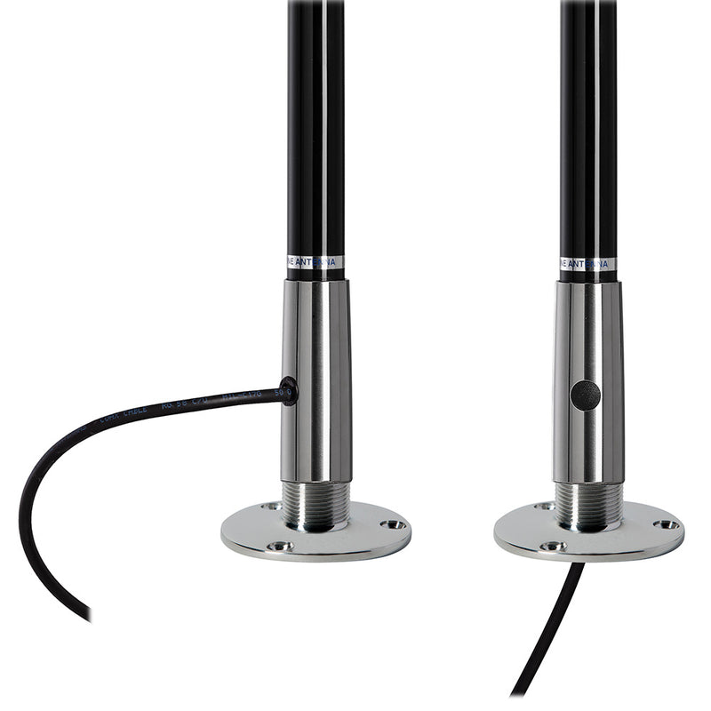 Scout Titan Series 4' Black VHF Antenna 3dB Stainless Steel Ferule w/5M RG-58 Includes PL-259 [PF AN NVHF00045T]
