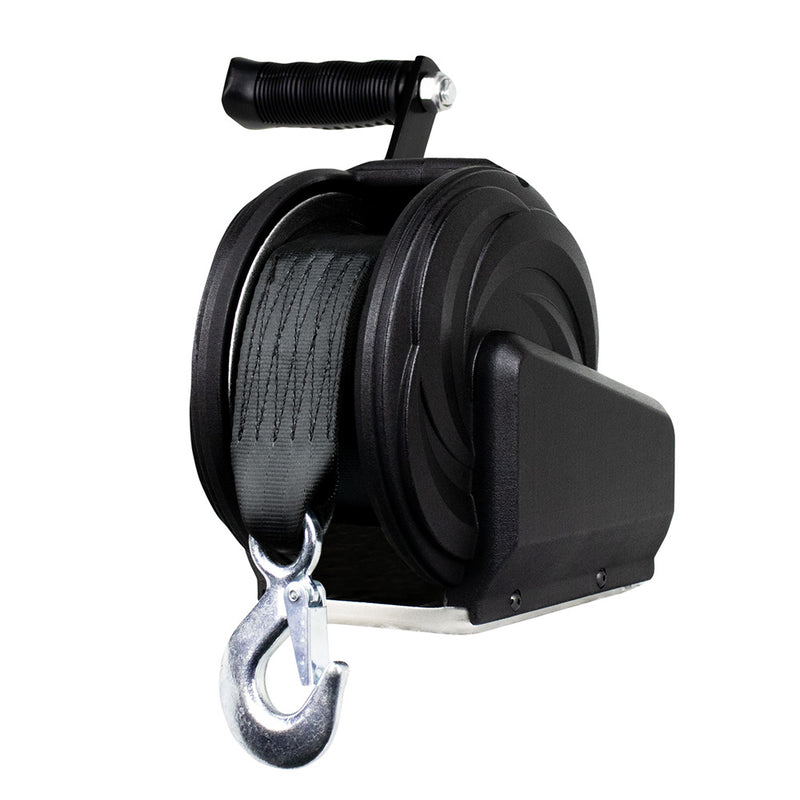 Powerwinch Select Series Winch 600lb, 8" Crank Arm - Carbon Black [21400-W-0600-8-B-R]