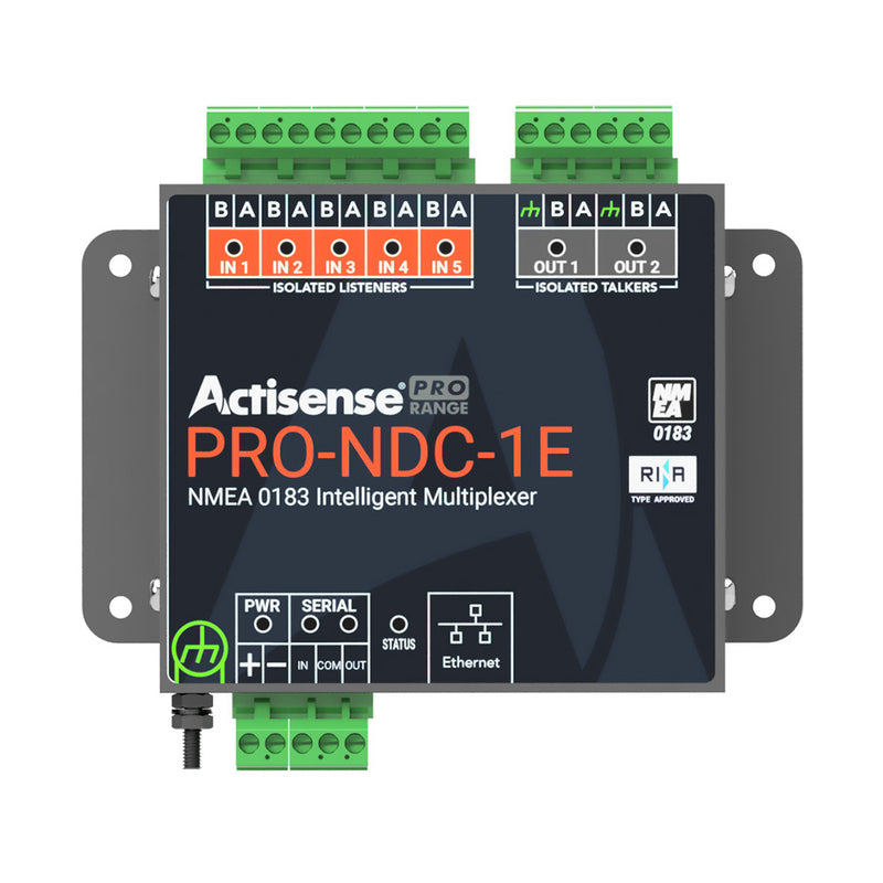 Actisense Pro NMEA 0183 Multiplexer - 5 Inputs  2 ISO-Drive Outputs, Ethernet  Serial Connections [PRO-NDC-1E]