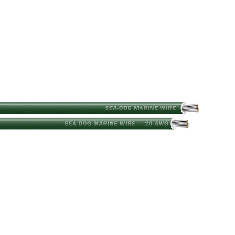 Sea-Dog 10 AWG Green Primary Wire - 250' [8010044]