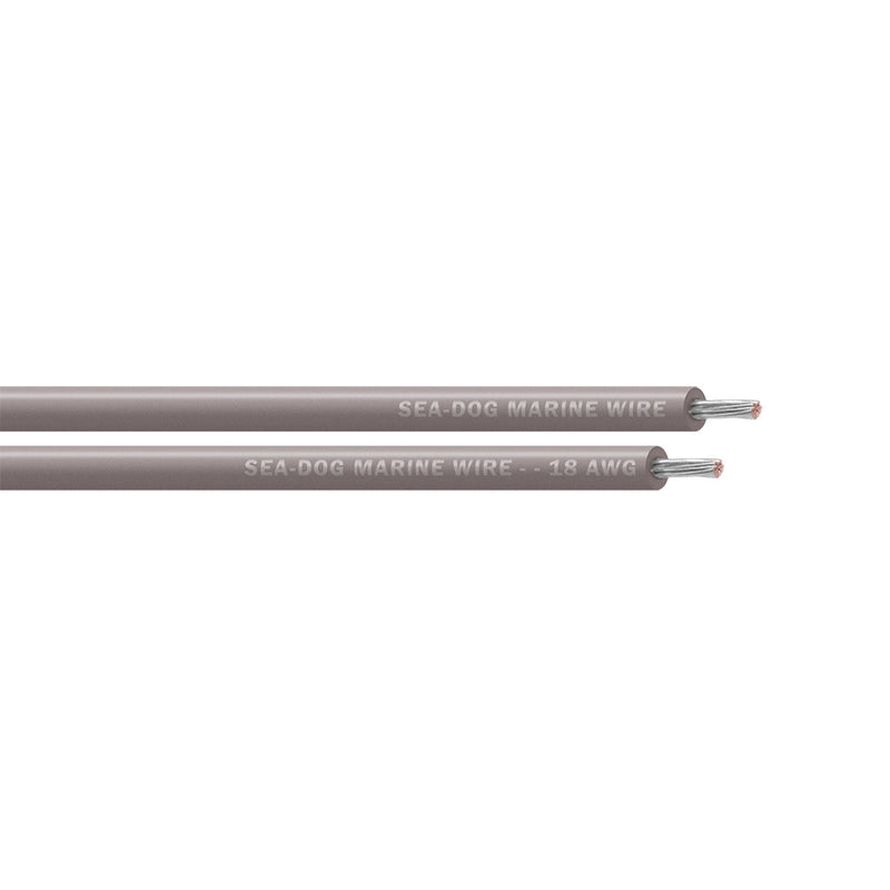 Sea-Dog 18 AWG Grey Primary Wire - 100' [8018112]
