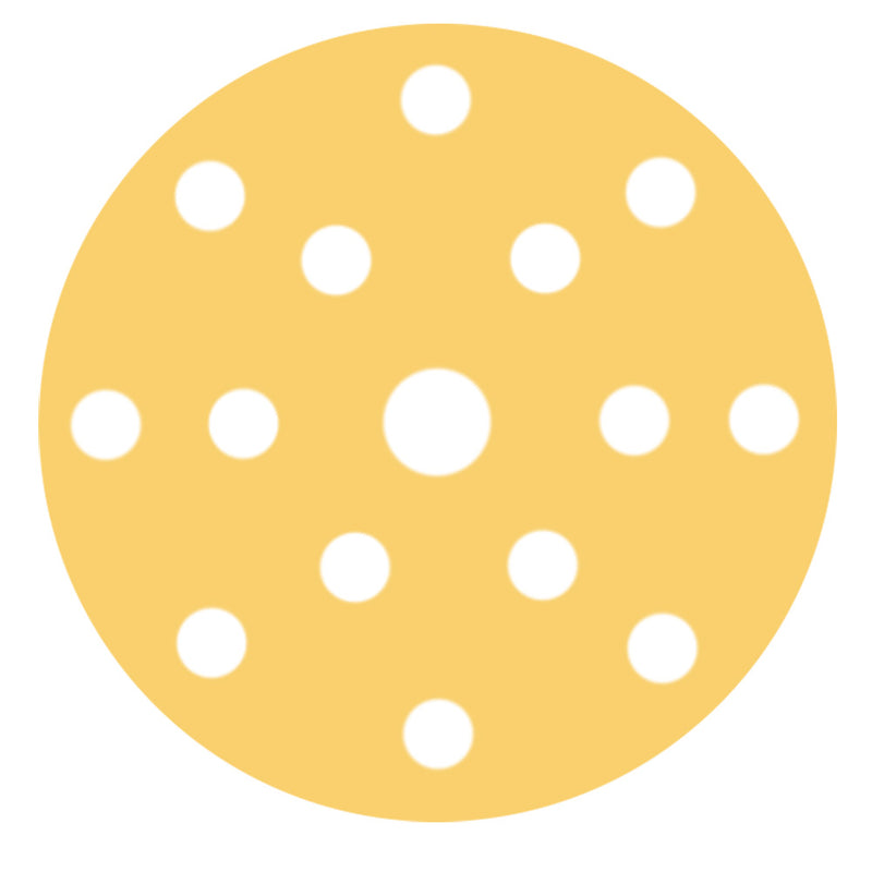 RUPES MULTIPURPOSE Paper Abrasive Discs 150mm (6") - 15 Holes - P80 Grit *Box of 100pcs [9.45PD080]