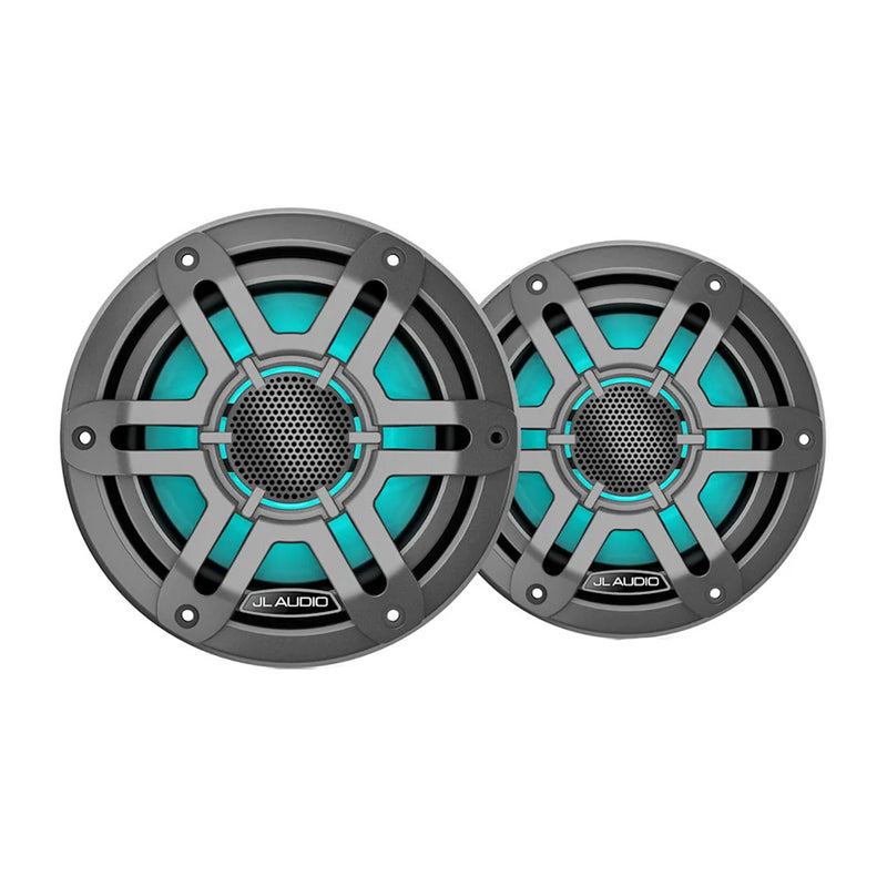 JL Audio M200 Marine Speakers 6.5" LED w/Grey Sport Grille [010-04753-03]